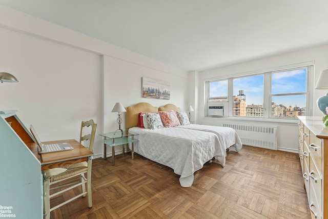 11 Riverside Dr Unit 15Tw, New York City, NY 10023 - bedroom with a view of city and radiator heating unit