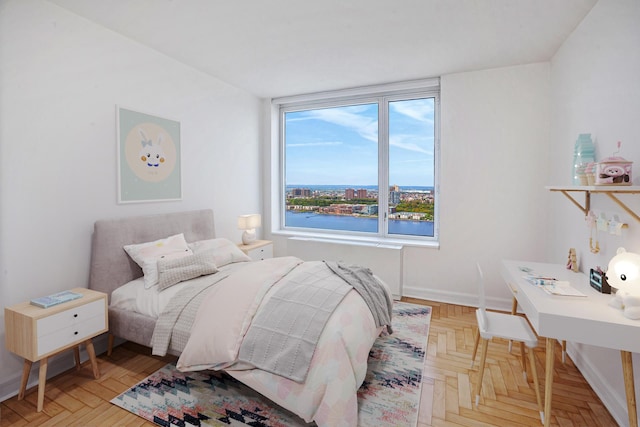 bedroom with baseboards