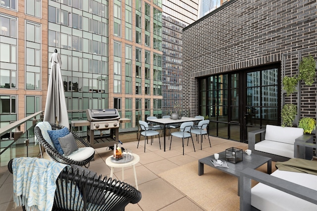 517 W 29th St Phc, Phc, New York City, NY 10001 - view of patio / terrace featuring grilling area, an outdoor hangout area, and outdoor dining space