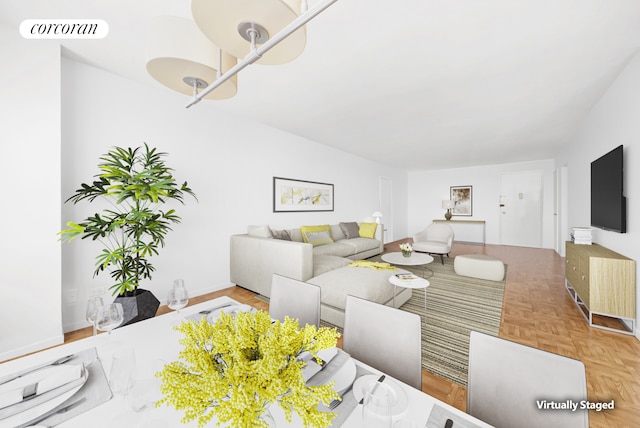 living room with visible vents