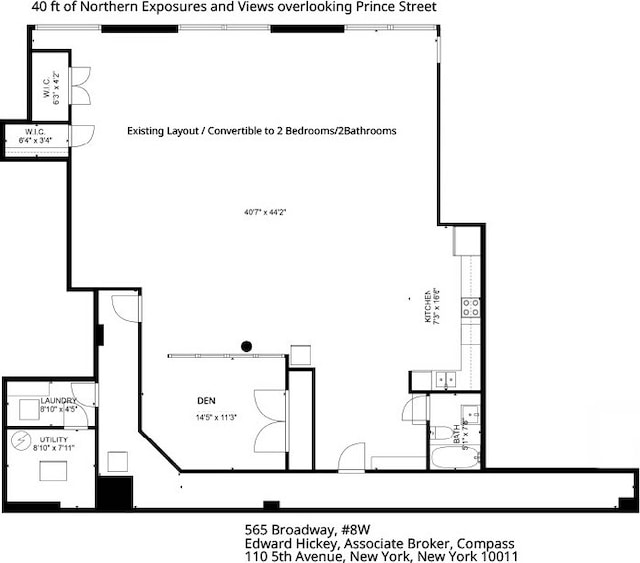 565 Broadway Unit 8W, New York City, NY 10012 - view of floor plan / room layout