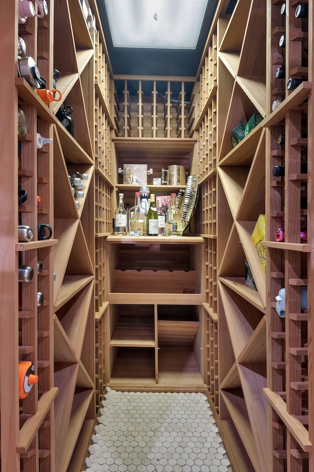 view of wine area