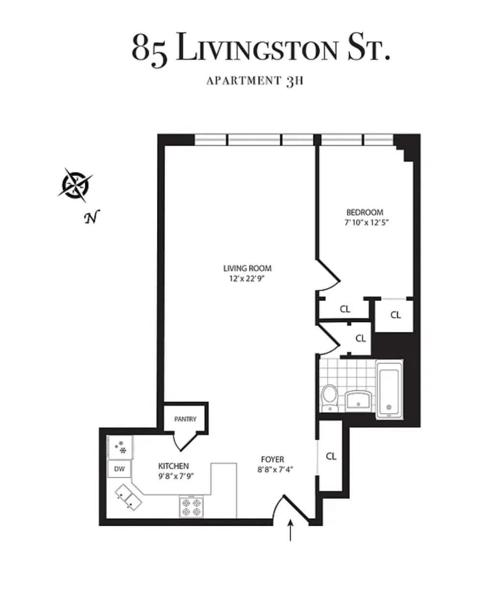 85 Livingston St Unit 3H, New York City, NY 11201 - home floor plan