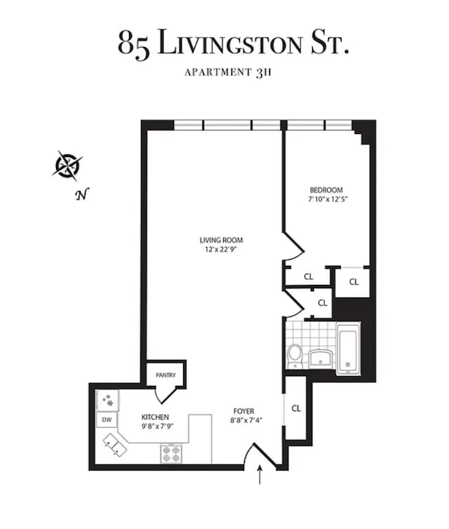 85 Livingston St Unit 3H, New York City, NY 11201 - home floor plan