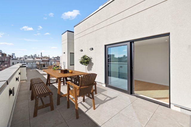 232 Eckford St Unit Ph-1, New York City, NY 11222 - balcony featuring outdoor dining area and a skyline view