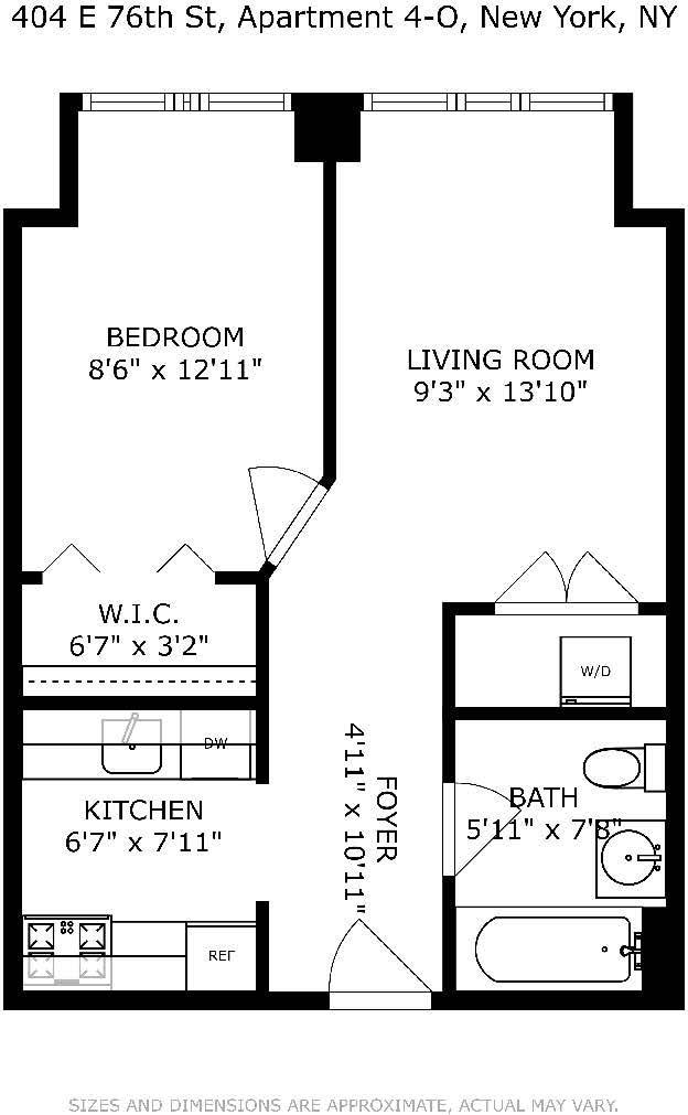 404 E 76th St Unit 4-O, New York City, NY 10021 - room layout