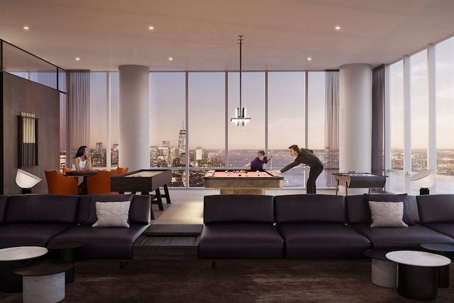 15 Hudson Yards Unit 31A, New York City, NY 10001 - living area featuring expansive windows