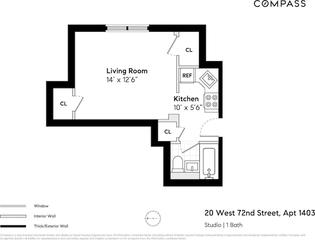 20 W 72nd St Unit 1403, New York City, NY 10023 - floor plan / room layout