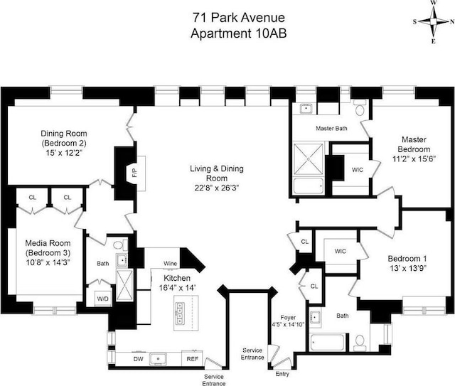 71 Park Ave Unit 10-A, New York City, NY 10016 - property floor plan