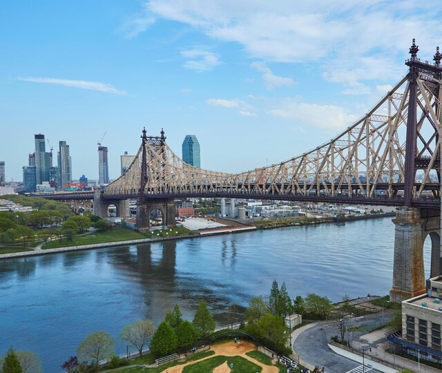 425 Main St Unit 4-C, New York City, NY 10044 - water view with a notable bridge and nearby urban area