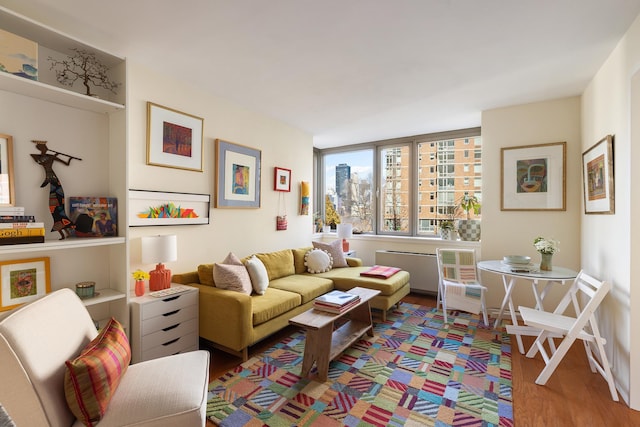 425 Main St Unit 4-C, New York City, NY 10044 - living area with wood finished floors
