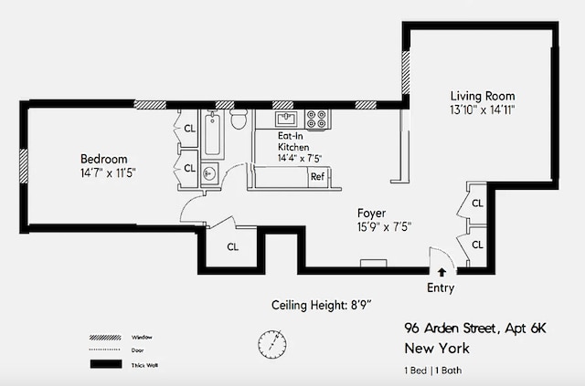 96 Arden St Unit 6K, New York City, NY 10040 - home floor plan