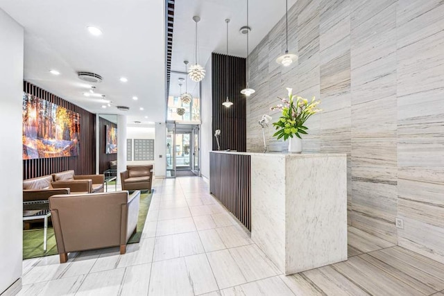view of reception area