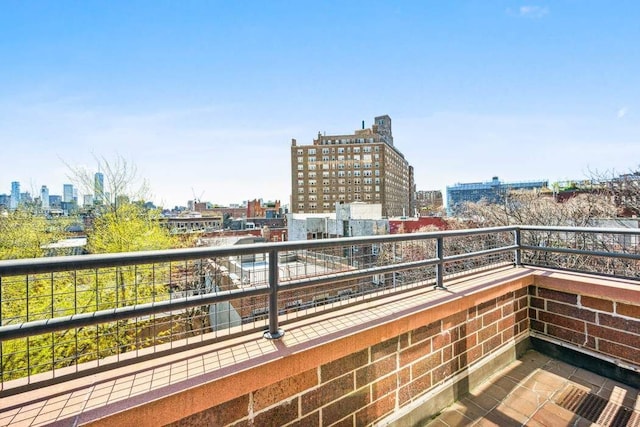 balcony with a city view