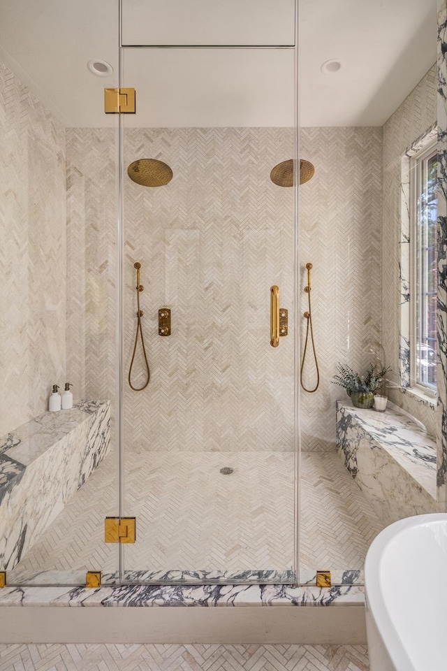 38 Garfield Place, New York City, NY 11215 - full bath with a freestanding tub and a stall shower
