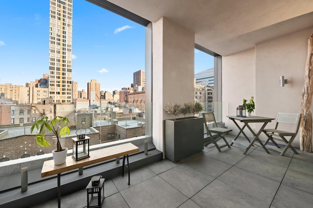 balcony featuring a view of city