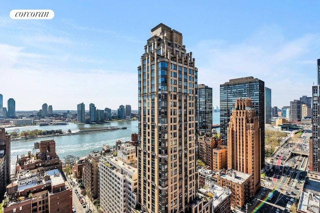 city view featuring a water view