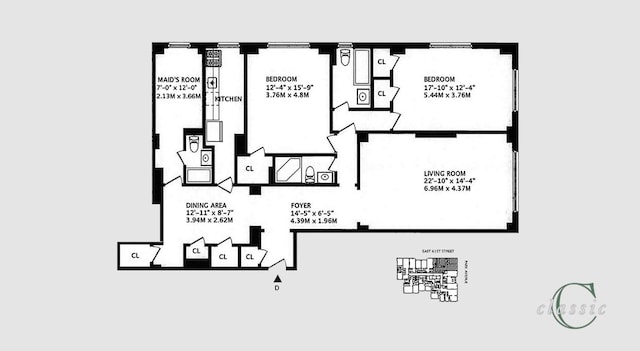 530 Park Ave Unit 17D, New York City, NY 10065 - view of floor plan / room layout