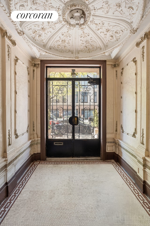 511 8th Ave, New York City, NY 11215 - interior space with ornamental molding and french doors