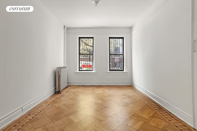 511 8th Ave, New York City, NY 11215 - spare room with radiator, baseboards, and visible vents