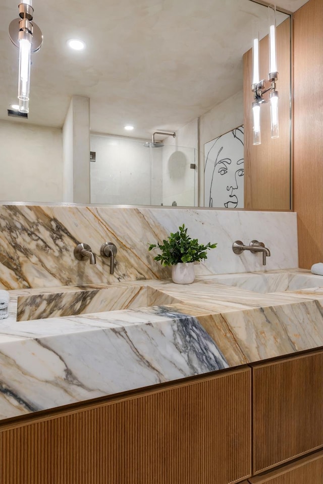 full bathroom with vanity