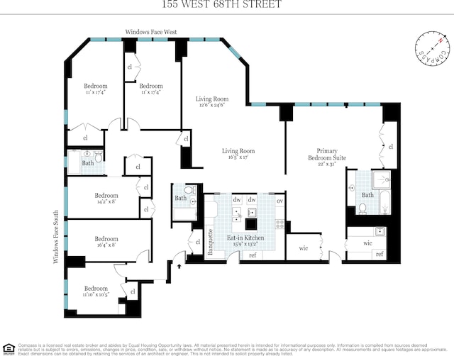 155 W 68th St Unit 404, New York City, NY 10023 - room layout