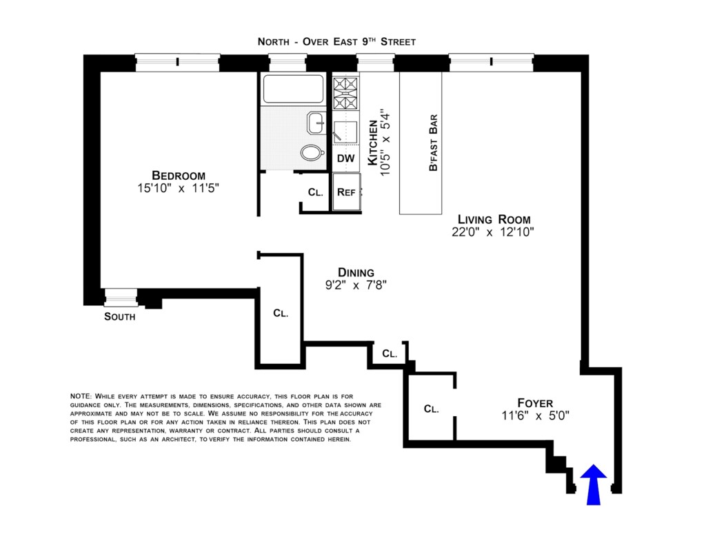 60 E 9th St Unit 637, New York City, NY 10003 - floor plan / room layout