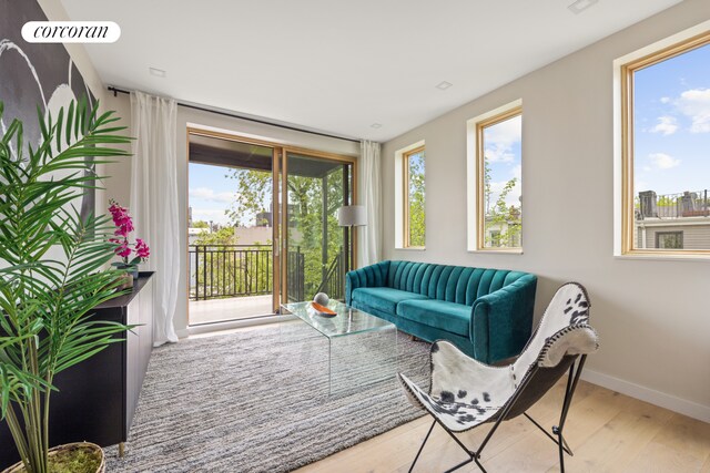 68 Eldert St Unit 3B, New York City, NY 11207 - sitting room featuring light wood finished floors and baseboards