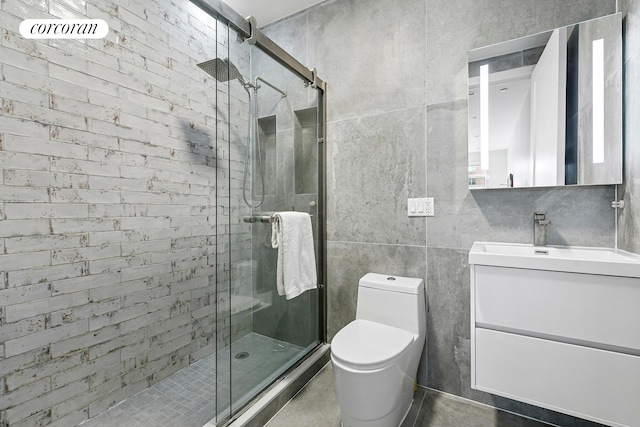 519 Maple St Unit 1B, New York City, NY 11225 - bathroom with vanity and a stall shower