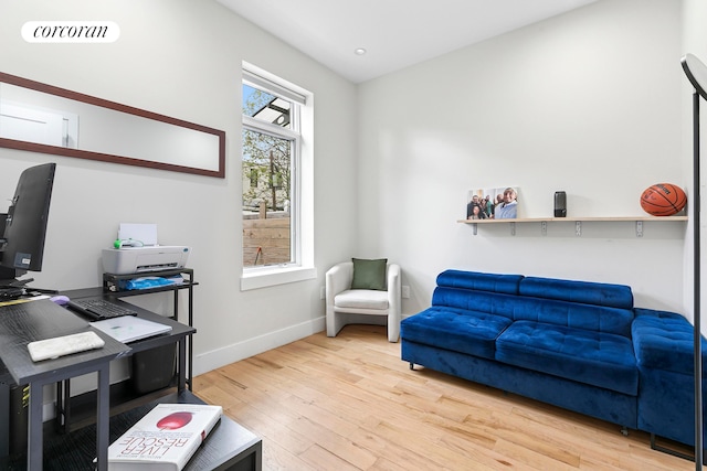 519 Maple St Unit 1B, New York City, NY 11225 - office featuring light wood-type flooring and baseboards