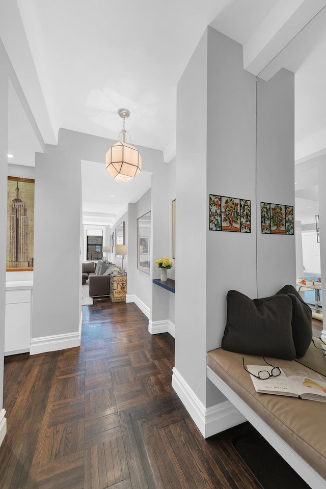 entryway with baseboards