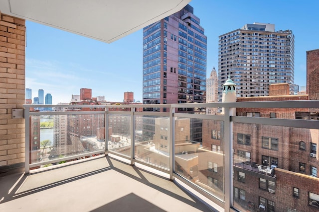 balcony featuring a city view