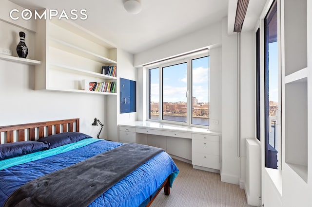 45 E End Ave Unit 6/7B, New York City, NY 10028 - bedroom with light colored carpet and a water view