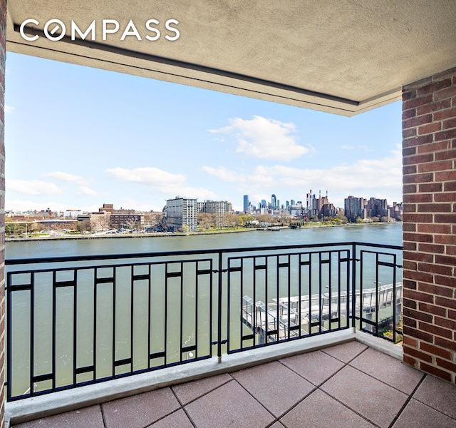 45 E End Ave Unit 6/7B, New York City, NY 10028 - balcony featuring a water view and a view of skyline