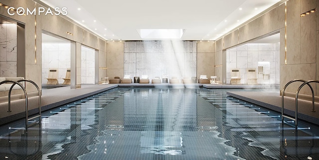 10 Riverside Blvd Unit 28C, New York City, NY 10069 - view of pool with a skylight