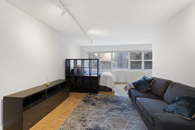 101 W 12th St Unit 3C, New York City, NY 10011 - living room with rail lighting