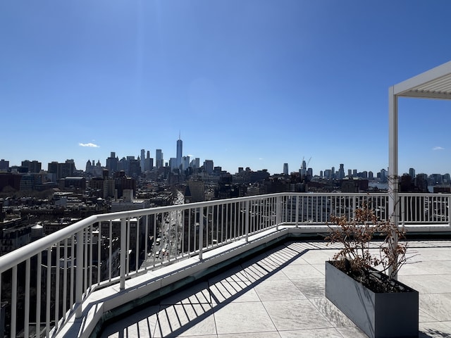 balcony with a city view