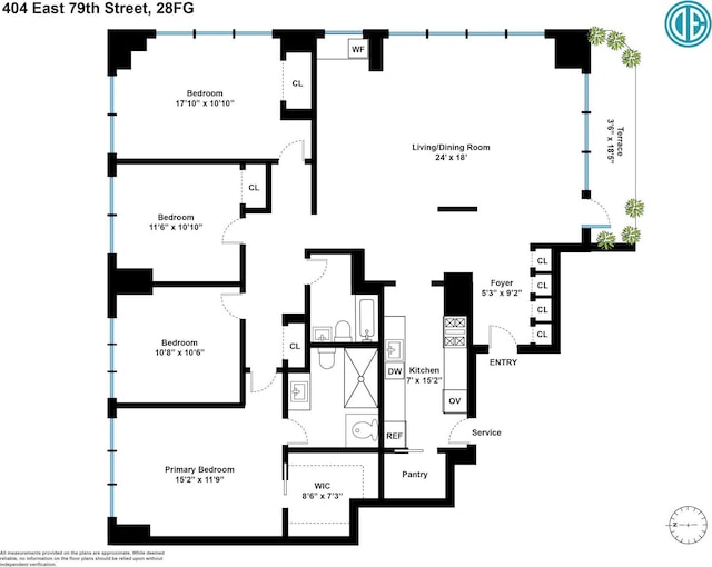 404 E 79th St Unit 28Fg, New York City, NY 10075 - property floor plan