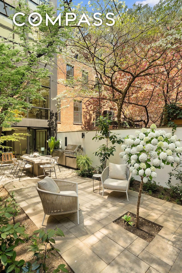 view of patio / terrace with area for grilling