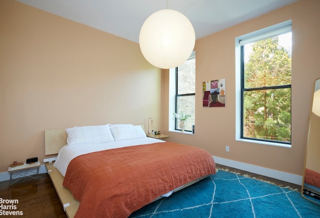 bedroom with baseboards