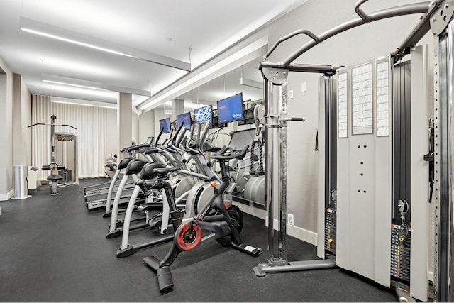 view of exercise room