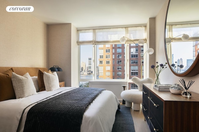 bedroom featuring visible vents