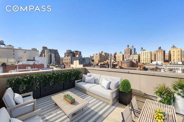 balcony featuring a city view