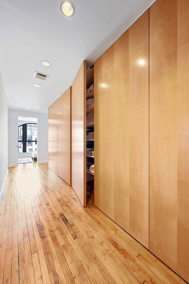 65 W 13th St Unit 9B, New York City, NY 10011 - hall featuring light wood-type flooring and recessed lighting