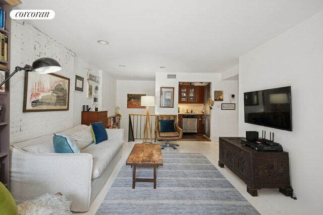 502 1st St Unit 1, New York City, NY 11215 - living room with recessed lighting