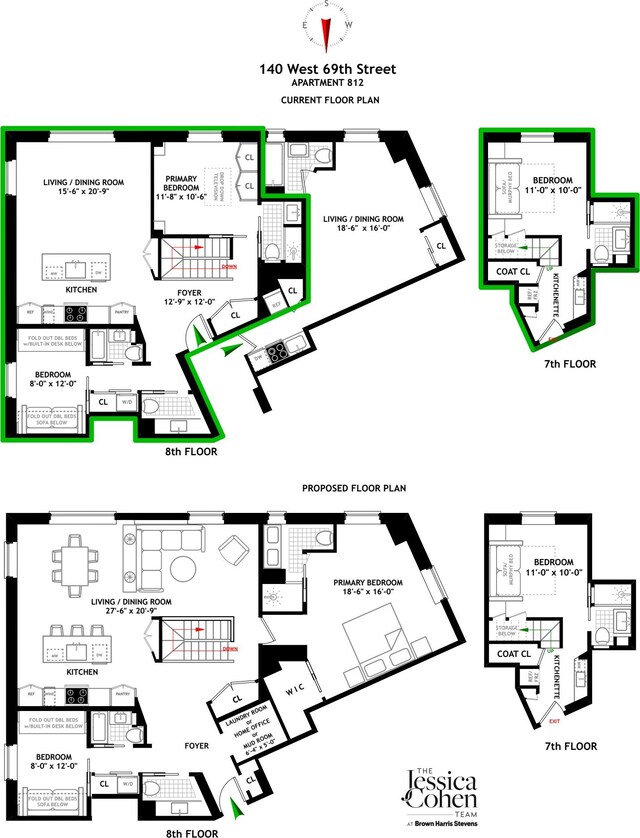 140 W 69th St Unit 812, New York City, NY 10023 - floor plan / room layout