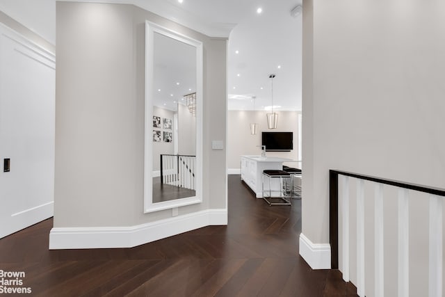 hallway with baseboards
