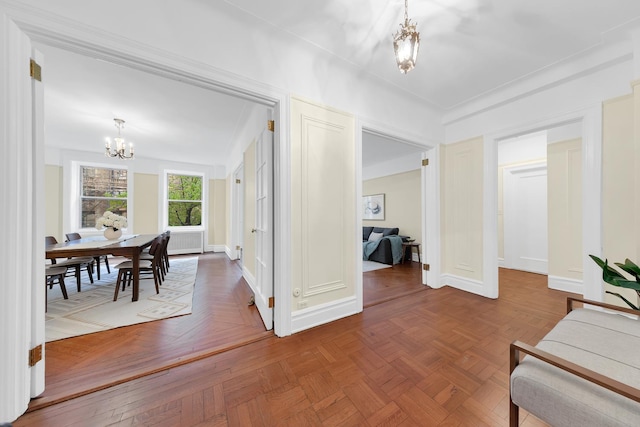 505 W End Ave Unit 2-B, New York City, NY 10024 - entrance foyer featuring a chandelier and baseboards