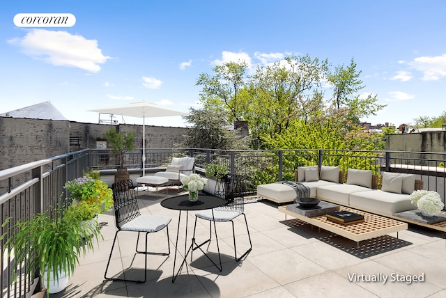 291 6th Ave Unit 4, New York City, NY 11215 - view of patio / terrace featuring an outdoor hangout area and a balcony