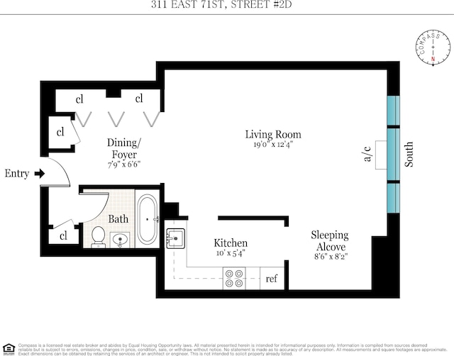 311 E 71st St Unit 2D, New York City, NY 10021 - room layout
